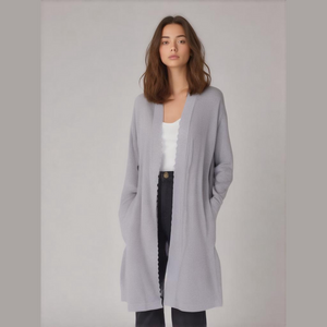 Revolution lilac open lapel sweater with scalloped edges, size SP, NWT